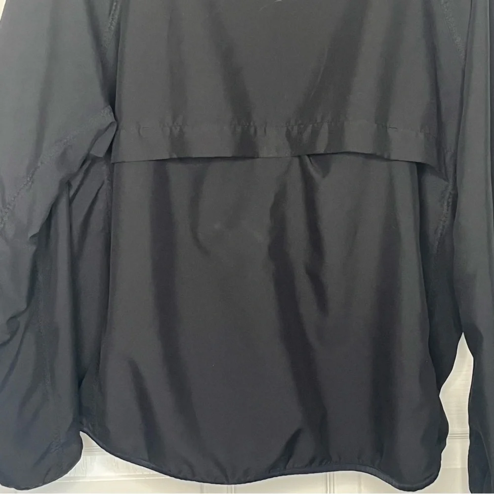 Adidas Black Quarter Zip Pullover ClimaShell Windbreaker Jacket Mens Sz L
